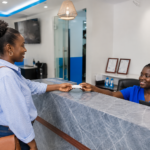 patient using Old Mutual dental cover at a Nairobi CBD dental clinic.