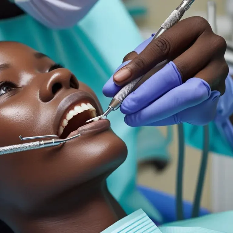 Dentist performing tooth extraction at DentMind CBD Dental Centre Nairobi CBD